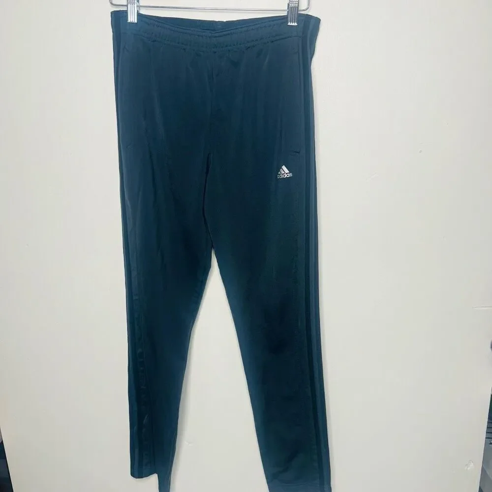 Adidas Dark Grey Black Stripe Track Pants Mens Sz S
